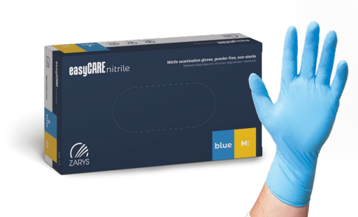 easyCARE nitrile Рукавички оглядові, нітрилові, без пудри, нестерильні, розмір M